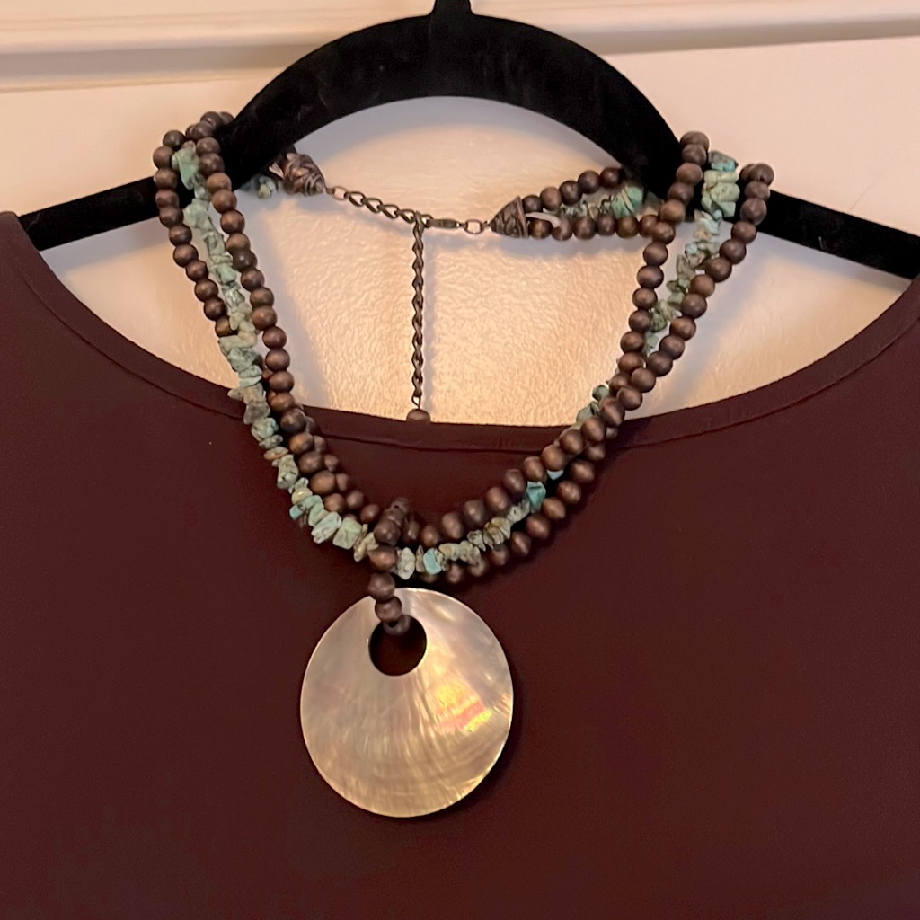 Two Piece Shell/Turquoise Set